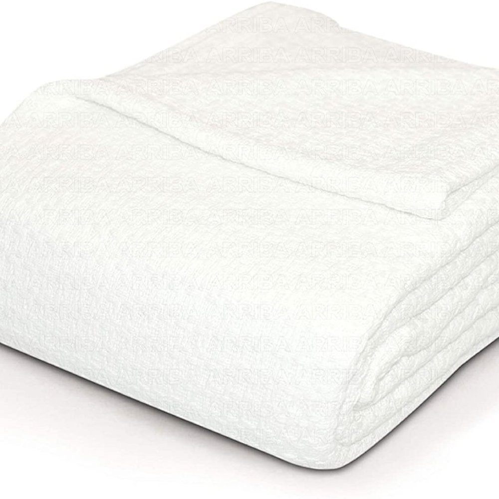 Combed Cotton Thermal Blankets Soft - IVORY